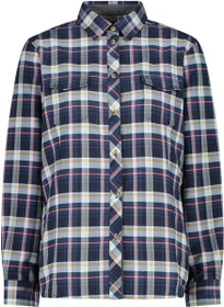 CMP Karomuster Hemd langarm blue ink/cristall b./red fluo (Damen)