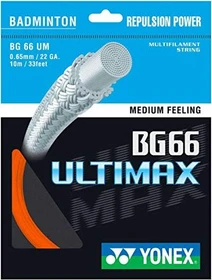 Yonex BG66 Ultimax Badmintonsaite orange 10m
