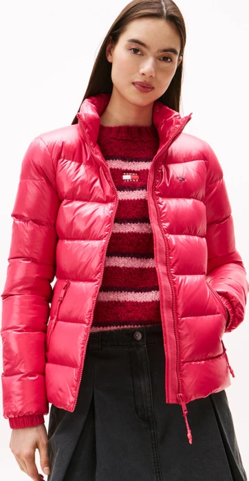 Tommy Hilfiger Slim Fit Puffer Down Jacke vintage cerise (Damen)