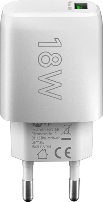 Wentronic Goobay USB-A QC Schnellladegerät 18W weiß