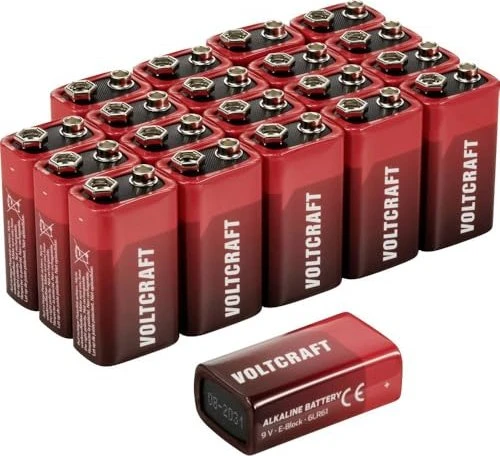Voltcraft Alkaline 9V-Block, 20er-Pack