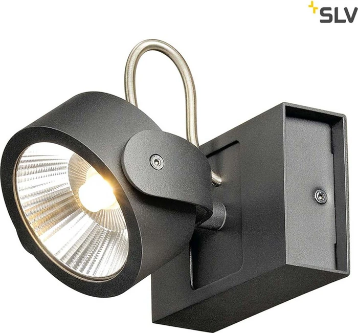 SLV Kalu LED Wand-/Deckenleuchte 60° 1-flammig schwarz