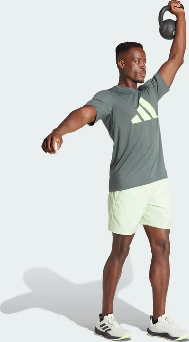 adidas Train Essentials Feelready Logo Funktionsshirt kurzarm legend ivy/green spark (Herren)