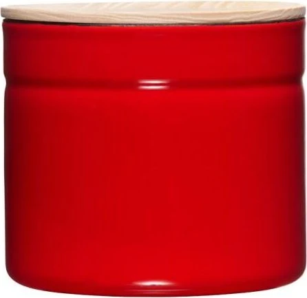 Riess Vorratsdose mit Eschenholzdeckel 1.49l tomato
