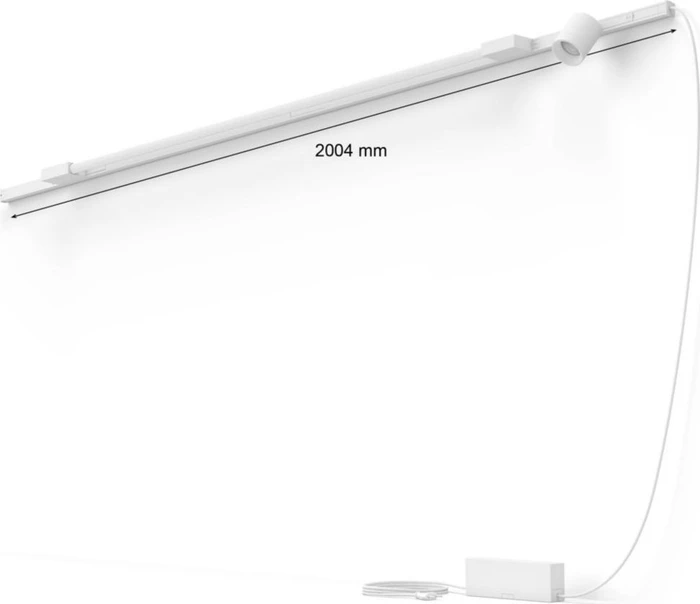Philips Hue White and Color Ambiance Basis Perifo Schienensystem für die Wand gerade mit 1 Spots & 1 Gradient Light Tube groß weiß