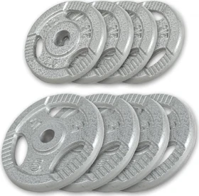 Gorilla Sports Hantelscheiben Gusseisen Gripper Set 30kg