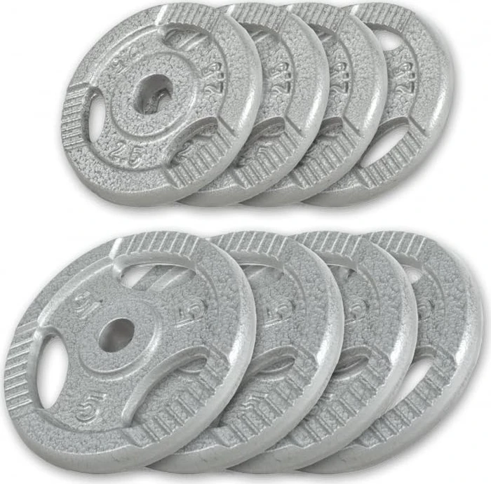 Gorilla Sports Hantelscheiben Gusseisen Gripper Set 30kg