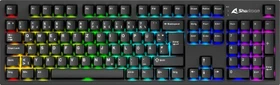 Sharkoon OfficePal KB70W Silent Wireless, schwarz, Sharkoon Silent Linear, USB, DE (4044951044085)
