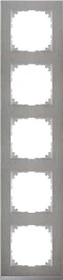 Merten M-Pure Rahmen 5fach, Edelstahl/aluminium