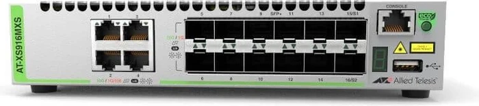 Allied Telesis CentreCOM XS900MX Desktop 10G Managed Switch, 12x SFP+, 4x RJ-45