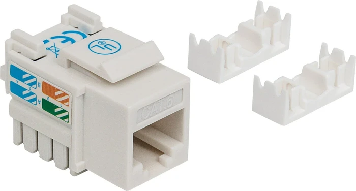 Intellinet Keystone Modul RJ-45 Buchse via Verlegekabel Cat6, weiß
