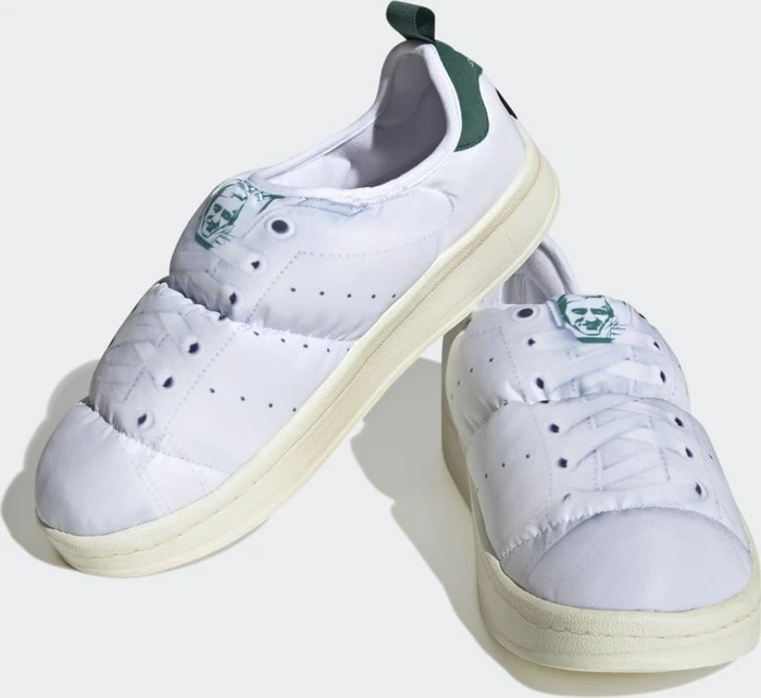adidas Puffylette cloud white/collegiate green gold/old gold
