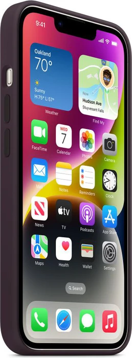 Apple Silikon Case mit MagSafe für iPhone 14 Holunder