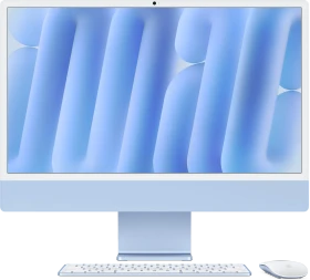 Apple iMac 24", blau, M4 - 8 Core CPU / 8 Core GPU, 16GB RAM, 256GB SSD [2024] (MWUF3D/A / Z1E5)