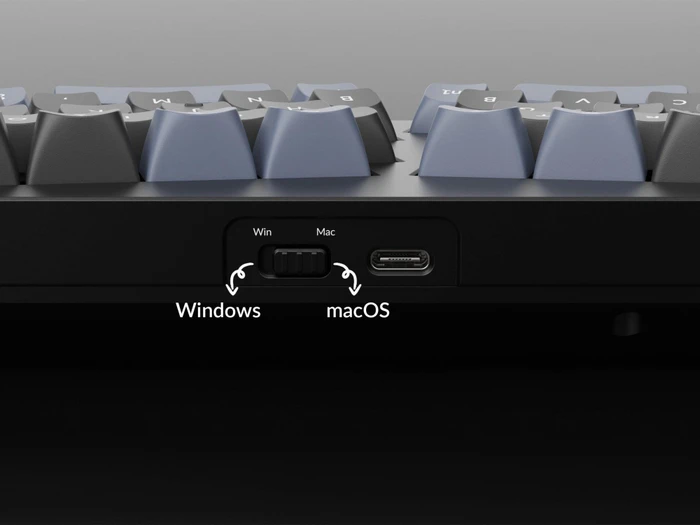 Keychron Q8 Alice Knob Version, 65% Layout, LEDs RGB, Carbon Black, Gateron G Pro RED, USB, DE