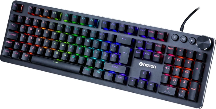 Nacon CL-520 Mechanical Keyboard, LEDs RGB, schwarz, Outemu Red, USB, DE