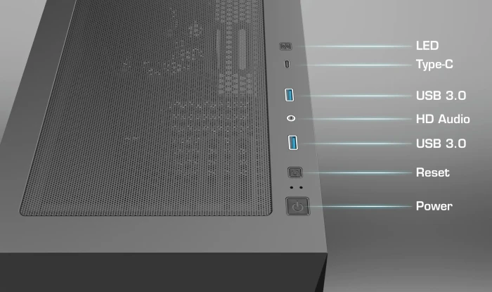 Raijintek Arcadia 41, Glasfenster