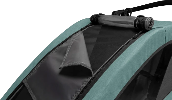 Qeridoo QUPA 2 Plus Fahrradanhänger mineral blue (Modell 2024)