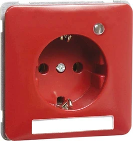 Peha Steckdose SCHUKO Beschriftungsfeld LED, rot