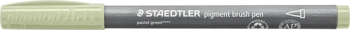 Staedtler pigment brush pen 371 pastellgrün, 10er-Pack