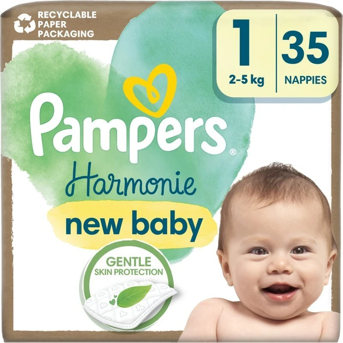 Pampers Harmonie Gr.1 Einwegwindel, 2-5kg, 35 Stück