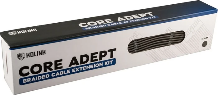 Kolink Core Adept Braided Cable Extension Kit, Gunmetal