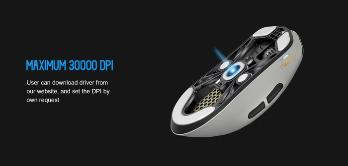 Lamzu MAYA X 8K Wireless Gaming Mouse Cloud Grey, USB