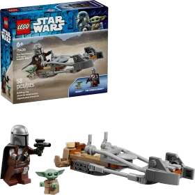 LEGO Star Wars - Der Mandalorianer und Grogu auf ihrem Speeder Bike