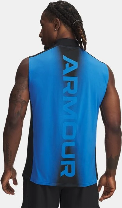 Under Armour HeatGear Wordmark Funktionsshirt ärmellos blue atlantis/black/white (Herren)