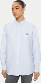 Tommy Hilfiger Relaxed Fit Logo-Stickerei Hemd langarm light blue (Damen)
