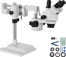 Vevor Trinokular-Stereomikroskop 3.5x-90x mit Doppelarm-Auslegerstativ