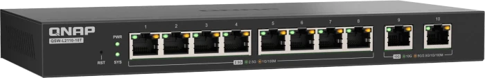QNAP QSW-L2110 Desktop 2.5G Smart Switch, 10x RJ-45
