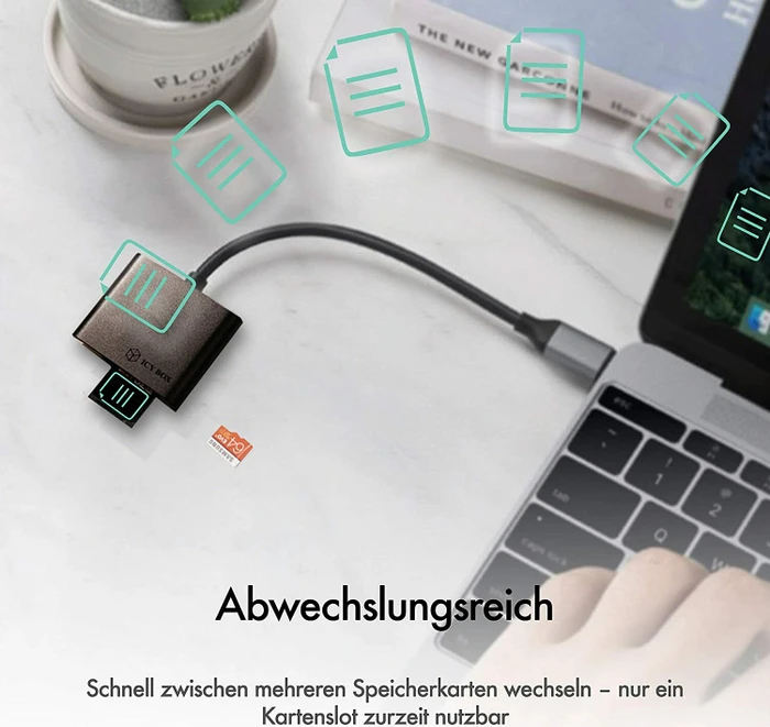 RaidSonic Icy Box IB-DK2405-C Cardreader, USB-C 3.0 [Stecker]