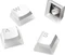 SteelSeries PrismCaps Universal Keycaps, Kunststoff (PBT) Double-Shot, weiß, 105 Tasten, ISO-DE Vorschaubild
