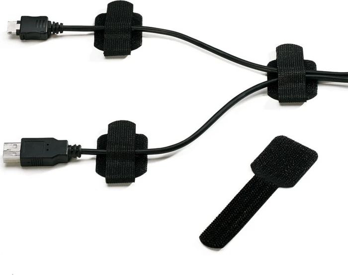 LABEL THE CABLE LTC Wall Klett-Kabelhalter, schwarz, 50er-Pack