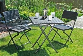 Garden Pleasure Ventana Balkon-Set grau, 3-tlg.