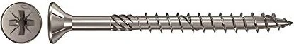 fischer PowerFast FPF-SZ A2P 100 PZ2 Spanplattenschraube, 4x60mm, 100 Stück