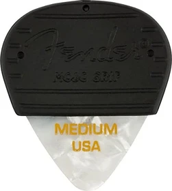 Fender Mojo Grip Celluloid Picks, White Moto Medium, 3-Pack