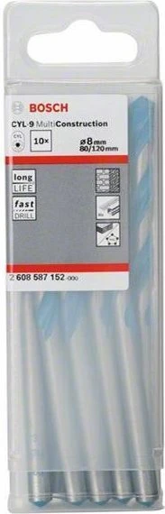 Bosch Professional CYL-9 MultiConstruction Mehrzweckbohrer, 8x80x120mm, 10 Stück