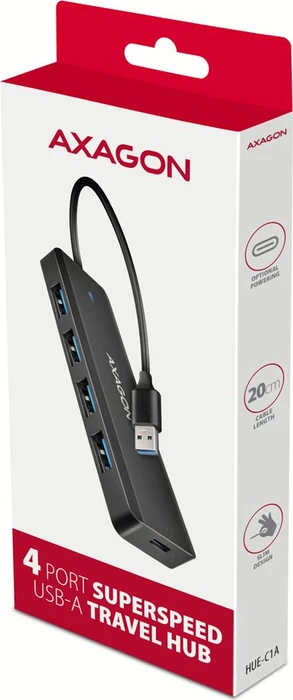 Axagon USB-Hub, 4x USB-A 3.0, USB-A 3.0 [Stecker]