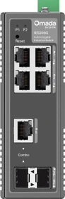 TP-Link Omada IES Industrial Railmount Gigabit Smart Switch, 4x RJ-45, 1x SFP, 1x RJ-45/SFP (IES206G)