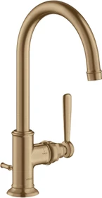 Hansgrohe Axor Montreux Einhebel-Waschbeckenarmatur 210 mit Hebelgriff und Ablauffernbedienung brushed bronze