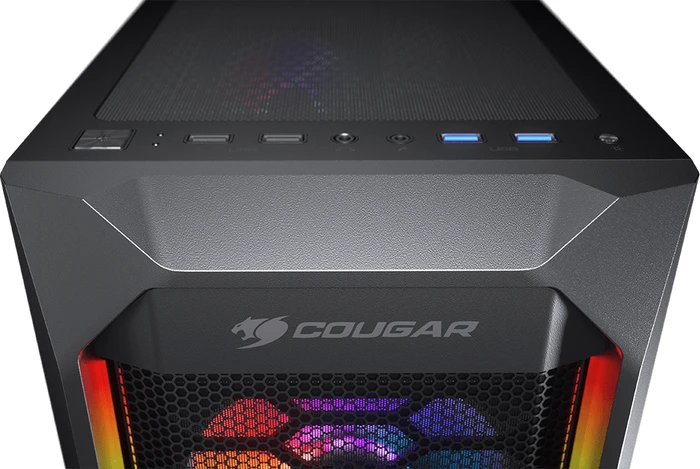 Cougar MX410 Mesh-G RGB, Glasfenster