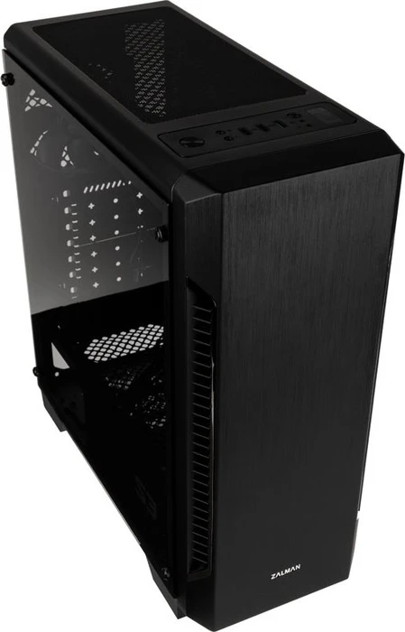Zalman S3 TG, schwarz, Glasfenster