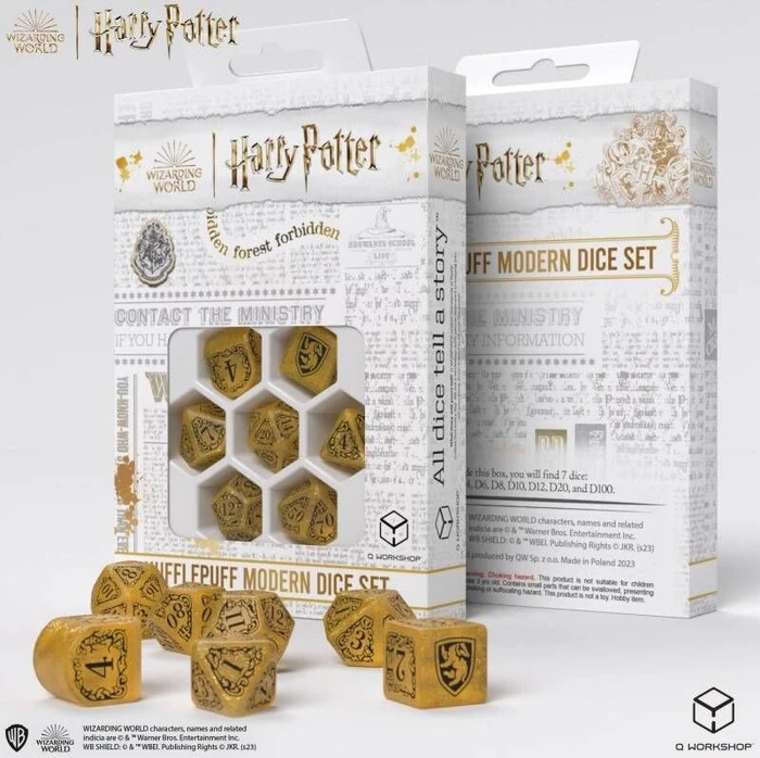 Q-Workshop Würfelset Harry Potter - Hufflepuff yellow