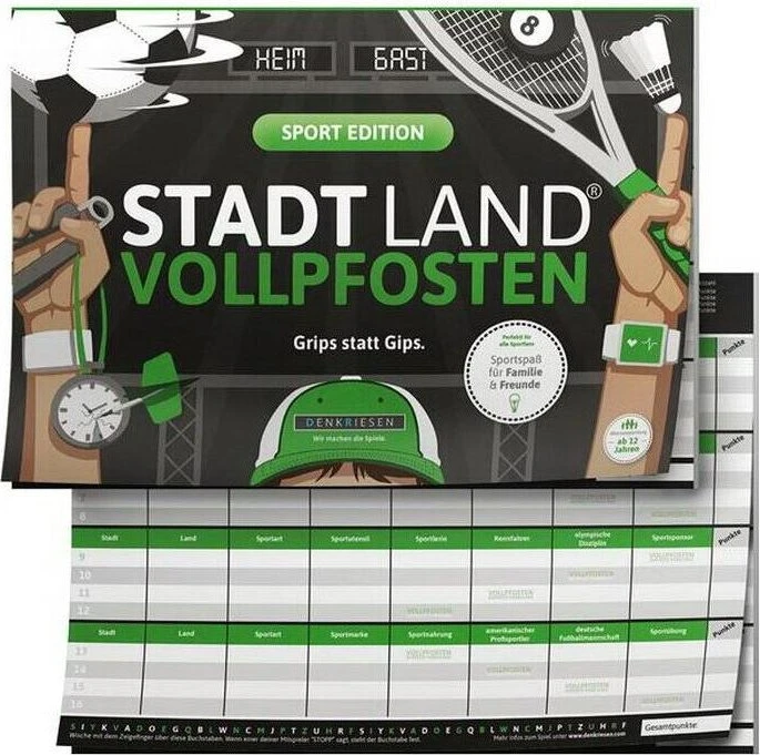 Stadt Land Vollpfosten - Sport Edition - "Grips statt Gips"