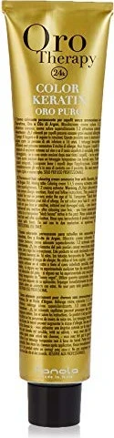 Fanola Oro Therapy Oro Puro Color Keratin Haarfarbe 7.13 mittelblond beige, 100ml