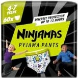 Pampers Ninjamas Pyjama Pants Boys Einwegwindel, 4-7J, 17-30kg, 60 Stück