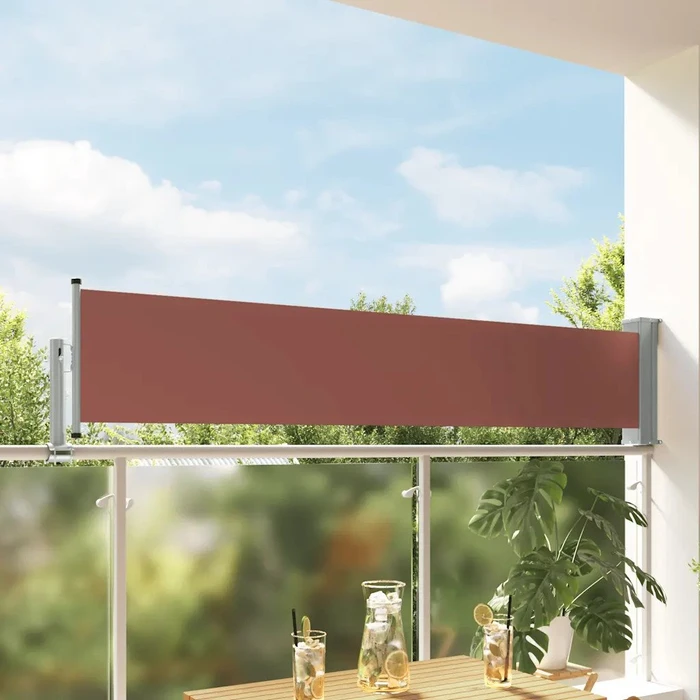 vidaXL Ausziehbare Seitenmarkise 300x60cm braun
