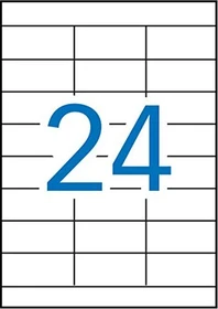 APLI Etiketten, 64.6x33.8mm, wetterfest, weiß, matt, 100 Blatt (2400 Etiketten)